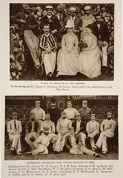 Tennis Exmouthissa 80-luvulla ja Australian krikettijoukkue, joka kiersi Englannissa vuonna 1884, valokuvia The Timesista (syväpaino)